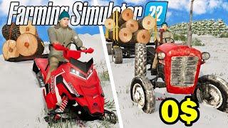 Start with $0 in winter on No Mans Land - Farming Simulator 22 