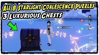 Minacious Isle 3 Luxurious Chests All 8 Starlight Coalescence Puzzles in Golden Apple Archipelago