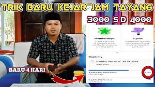 CARA BARU Kejar 30004000 Jam Tayang Secara Singkat Cuma Hitungan Hari