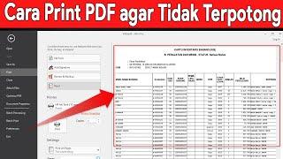 Cara Print PDF Agar Tidak Terpotong