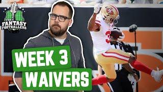 Fantasy Football 2019 - Week 3 Waivers + QB Streamers Rocks are Rock Hard - Ep. #776