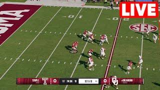 NCAAF LIVE Temple Owls vs Oklahoma Sooners  Week 1 Full Game 30th August 2024 College Football 25