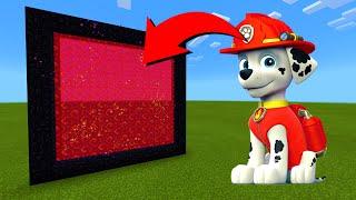 How To Make A Portal To The Paw Patrol Marshall Dimension in Minecraft