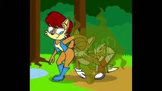 Sally Acorn fart in Tails face