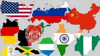 Countries Ranked by Largest land area countries Size comparison  Top 100 Countries