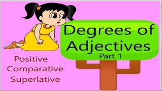 English Grammar -  What are the degrees of Adjectives - Positive Comparative Superlative  - Part 1