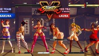 Street Fighter V AE Chun LiJuriSakura vs LauraCammyKarin PC Mod