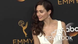 Emmy Rossum arriving at the 2016 EMMY Awards