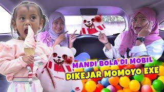 24 JAM MANDI BOLA DI DALAM MOBIL DIKEJAR MOMOYO EXE  CHIKAKU FAMILY