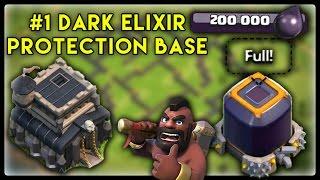 Best TH9 Town Hall 9 Dark Elixir Protection Base Save 200000 DE - Clash Of Clans