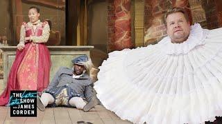 James Corden Directs Ex-England Football Stars At Shakespeares Globe - #LateLateLondon