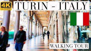 TURIN - ITALY - 4K - WALKING TOUR