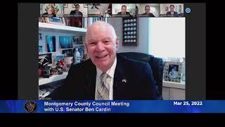 March 25 2022 - Virtual Meeting with U.S. Senator Ben Cardin