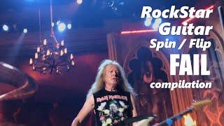 RockStar Guitar Spin  Flip FAIL compilation  RockStar FAIL