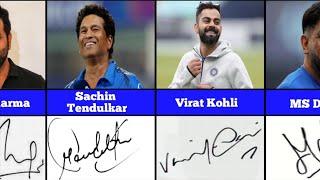 Coolest Signature Of Famous Indian Cricketers  Indian Cricketers Autograph