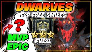 F2P Dwarves Faction Wars Stage 21 Showcase & Walkthrough  RAID Shadow Legends
