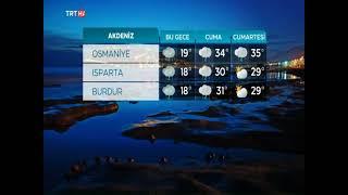 Trt Haber Hava Durumu 23-24-25-Haziran 2022