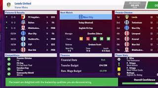 FM19 Mobile Leeds going strong v Man City