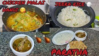 CHICKEN MALAI HANDIWITH JEERA RICE PARATHAVLOG WITH RECIPERIZWANAS_KITCHEN