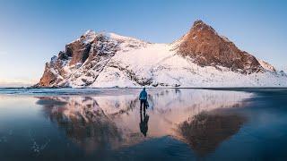 Enjoying a warm and comfortable camp on the frozen beach