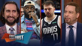 LeBron courtside at Celtics-Cavs Thunder def Mavs & Luka Kyrie struggle  NBA  FIRST THINGS FIRST