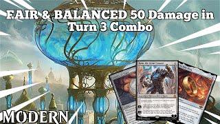 FAIR & BALANCED 50 Damage in Turn 3 Combo  Twiddle Storm  Modern  MTGO