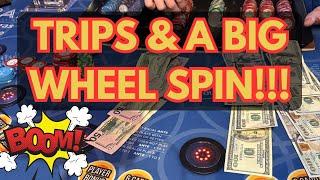 3 CARD POKER in LAS VEGAS TRIPS & A BIG WHEEL SPIN