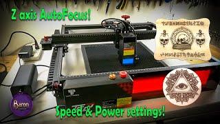 TwoTrees TS2 20 watt Laser Engraver Review. Autofocus Speed & Power settings for diode laser review