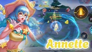 Annette và phù hiệu thần quang rỉa sảng hồn Violet  Build đồ sp cực keo ly #lienquanmobile