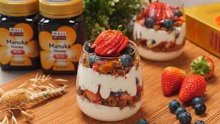 Mothers Day Special Easy Manuka Honey Yogurt Parfait