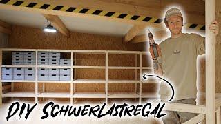 Über 1000€ gespart Wir bauen ein Schwerlastregal aus Holz selber Bauvlog 97