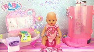 Утро куклы Беби Бон Кушаем принимаем душ идем на прогулку с куклой ЛОЛ Сюрприз Baby Born Doll
