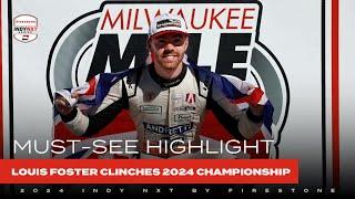 Louis Foster clinches the 2024 INDY NXT Championship at the Milwaukee Mile  INDY NXT by Firestone