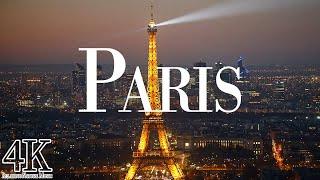 Paris 4K drone view • Stunning footage aerial view of Paris  Relaxation film with calming music