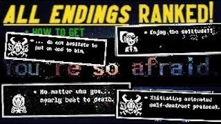 PSOUTERTALE ALL Major ENDINGS RANKED Worst - Best