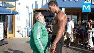 The Super Fat Guy Beat the Bodybuilders at Muscle Beach  Muscle Madness