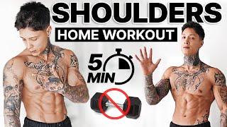 Complete 5 Min Shoulder Workout  NO EQUIPMENT NEEDED