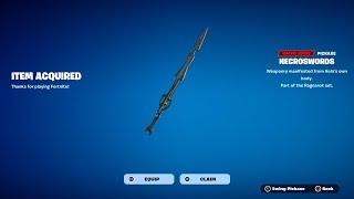 How To Get Necroswords Pickaxe NOW FREE In Fortnite Necroswords Harvesting Tool