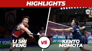 Courtside View Kento Momota vs. Li Shi Feng  MS Semifinal German Open 2023