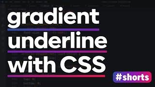 Multi-line underline text-gradient animation  CSS Tip of the Day  #shorts