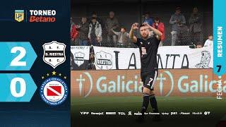 RIESTRA 2 - 0 ARGENTINOS JUNIORS  Resumen del partido  #TorneoBetano 2024