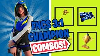 FNCS 31 CHAMPION COMBOS  FORTNITE SKIN REVIEW