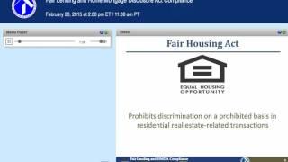 Fair Lending and Home Mortgage Disclosure Act