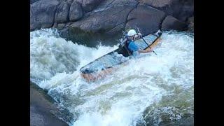 Canoe vs Monastery Falls Whitewater Kayaking The Red River at 168 Cfs Gresham WI Rapids Ziemers