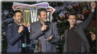 Carson Daly Blake Shelton & Adam Levine - Universal CityWalk Tree Lighting