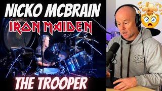 Drum Teacher Reacts Nicko McBrain - The Trooper