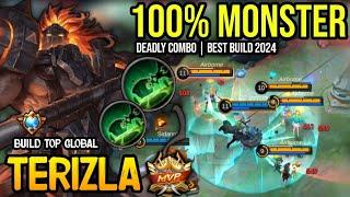 TERIZLA BEST BUILD 2024  BUILD TOP GLOBAL TERIZLA GAMEPLAY  MOBILE LEGENDS