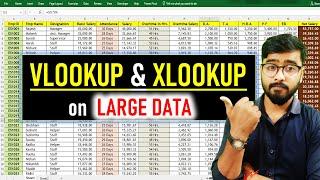 How To Apply VLOOKUP and XLOOKUP Formula on Large Data in Excel Hindi #excel