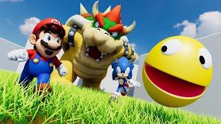 The very best Pacman video vs Super Mario vs Sonic vs Bowser