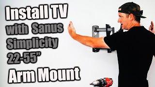 Mount a TV on your wall Sanus Simplicity 22-55 Full Motion